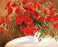 Red Flowers in a Vase